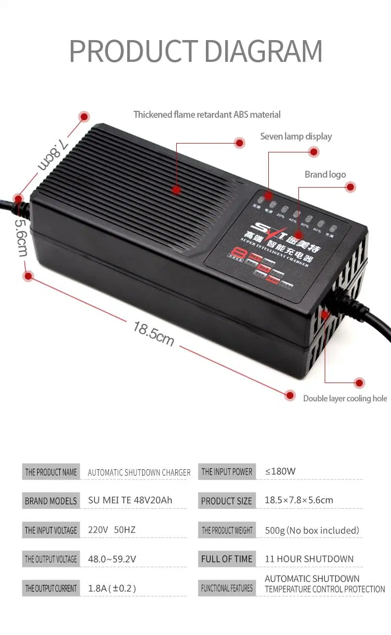 48V20ah Portable Lead-Acid Battery Charger