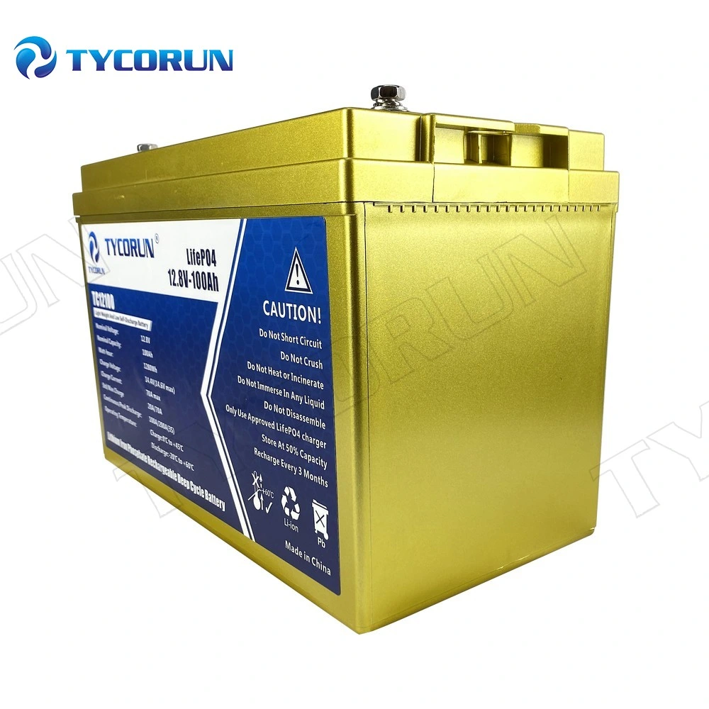 Tycorun LiFePO4 Battery 12V 100ah Low Temperature Rechargeable Lithium-Ion Battery Storage Solar